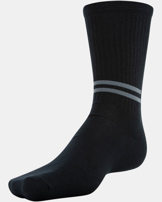 Men's UA Essential Crew Socks 6-Pack, Gray, pdpMainDesktop image number 8